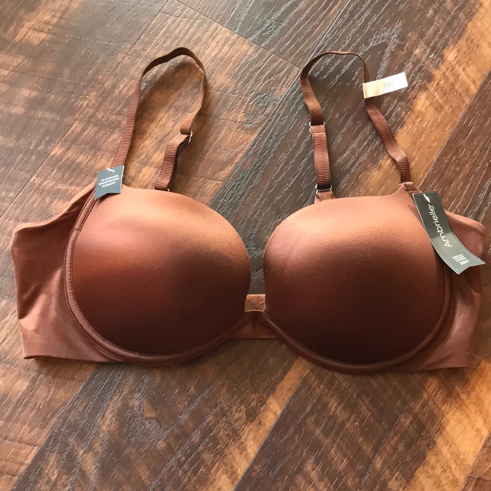 NWT Pure Brown Perfect Push-up Plunge Bra 38C